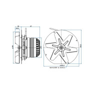 Axial fan R09X-2M-1533 Hidria