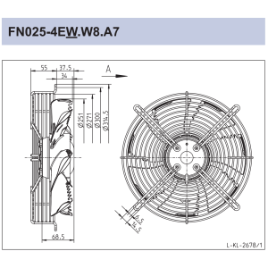 Axial fan FN025-4EW.W8.A7 Ziehl Abegg