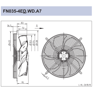 Axial fan FN035-4ED.WD.A7 Ziehl Abegg