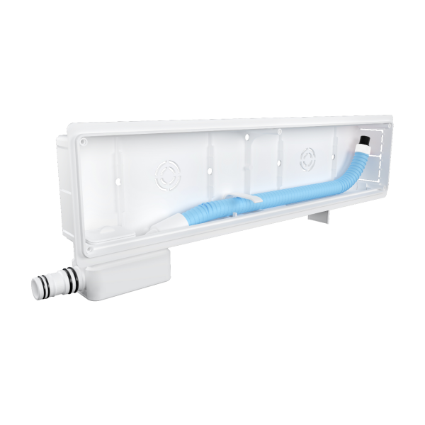 Dry-Safe condensate pan w. horizontal drain 430x160x65mm