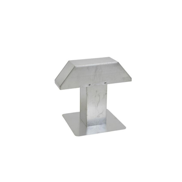 Aluminum roof inlet w. double outlet 200x200mm H=600mm