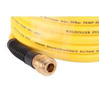 Pneumatic hose 10m 8x14mm rubber/PVC Weldinger