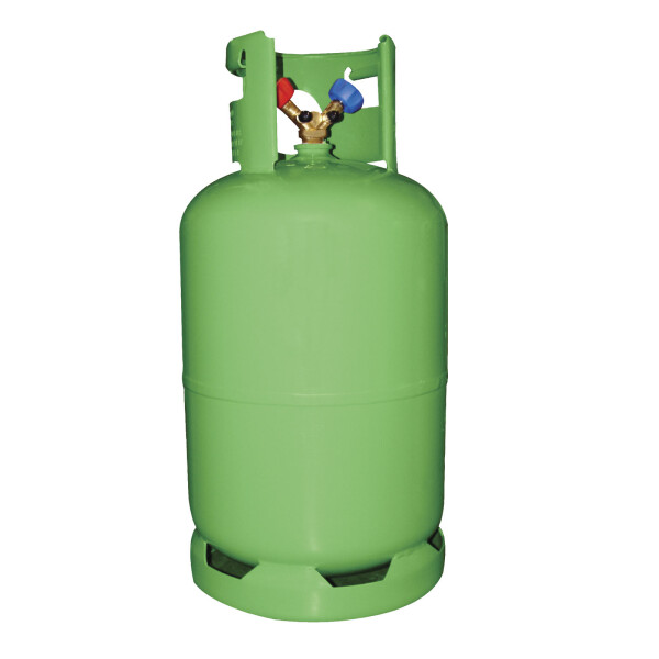 Recovery cylinder w. double valve 1/4"SAE green 27,2L