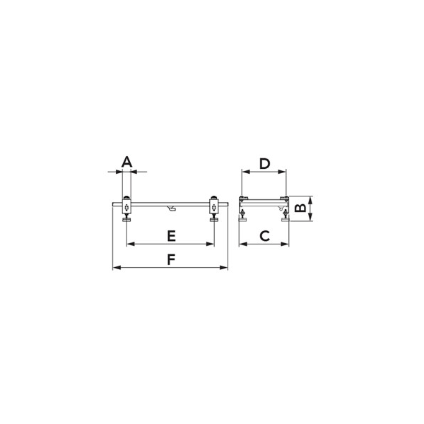 Verstellbare Bodenkonsole m. beheizter Kondensatwanne SBP 1400x570mm Tecnosystemi