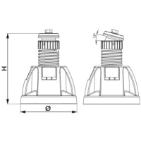 Dämpfungssockel höhenverstellbar & neigbar ZEUS 160x150-205mm (4 Stk.) Tecnosystemi