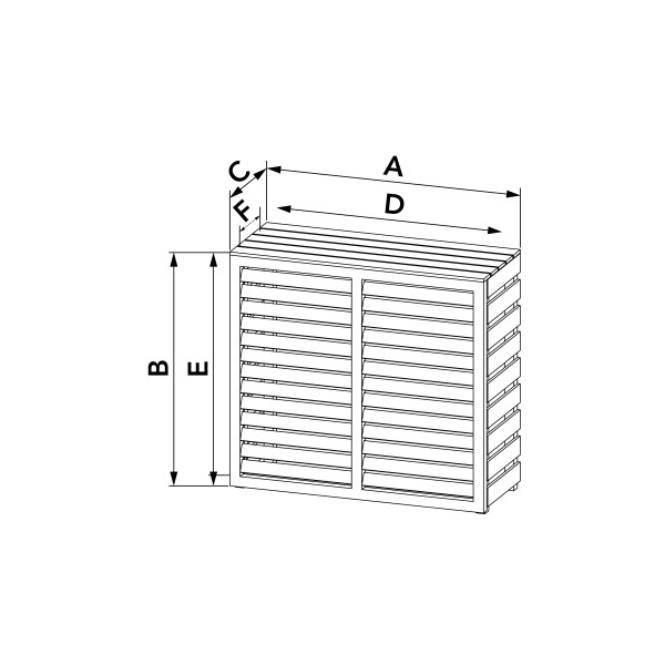 PVC-Verkleidung Außeneinheit SCUDO M 990x911x395mm Tecnosystemi