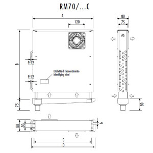 Evaporator for bars RM70/349C