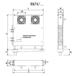 Evaporator for bars RM70/420
