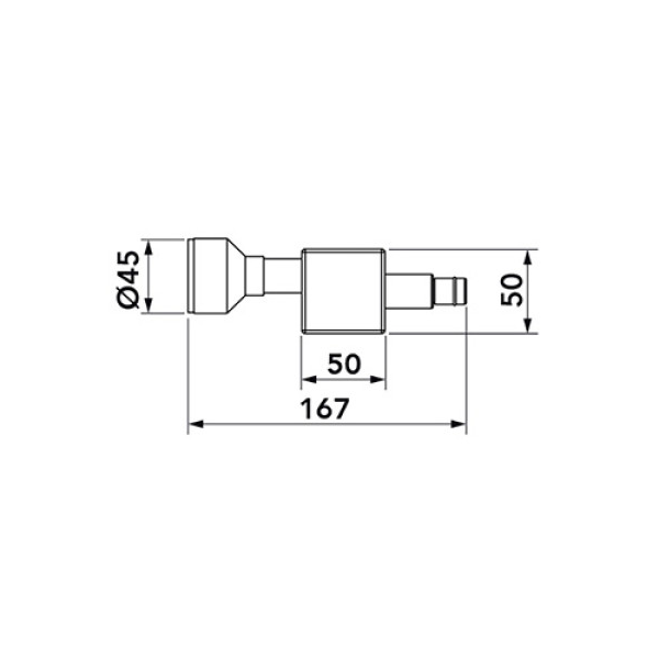 Siphon 16/18/20/25mm w/o housing Tecnosystemi